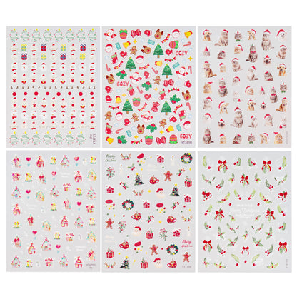 Nail Sticker Set-Santa