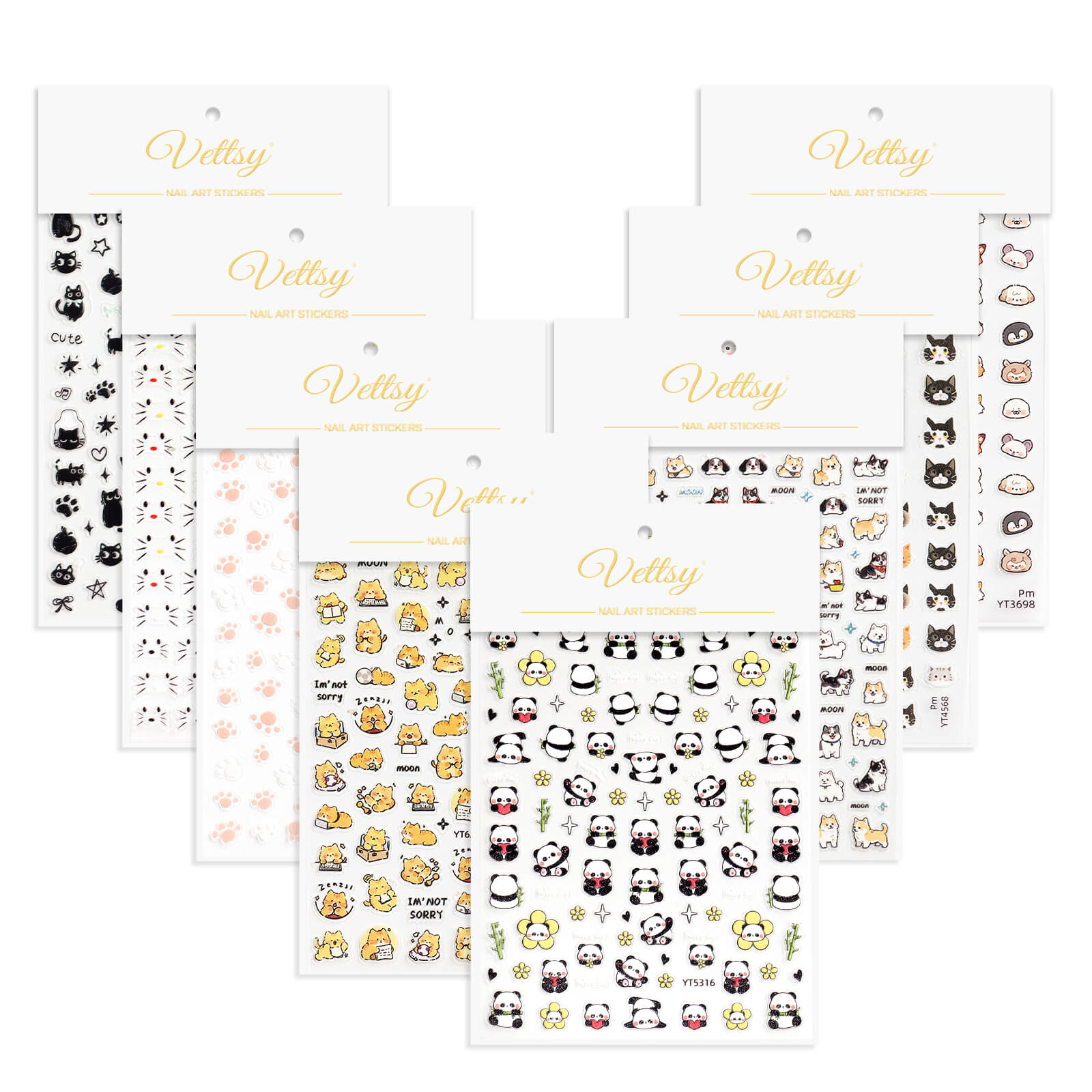 Self-adhesive-Nail-Art-Stickers-Animals