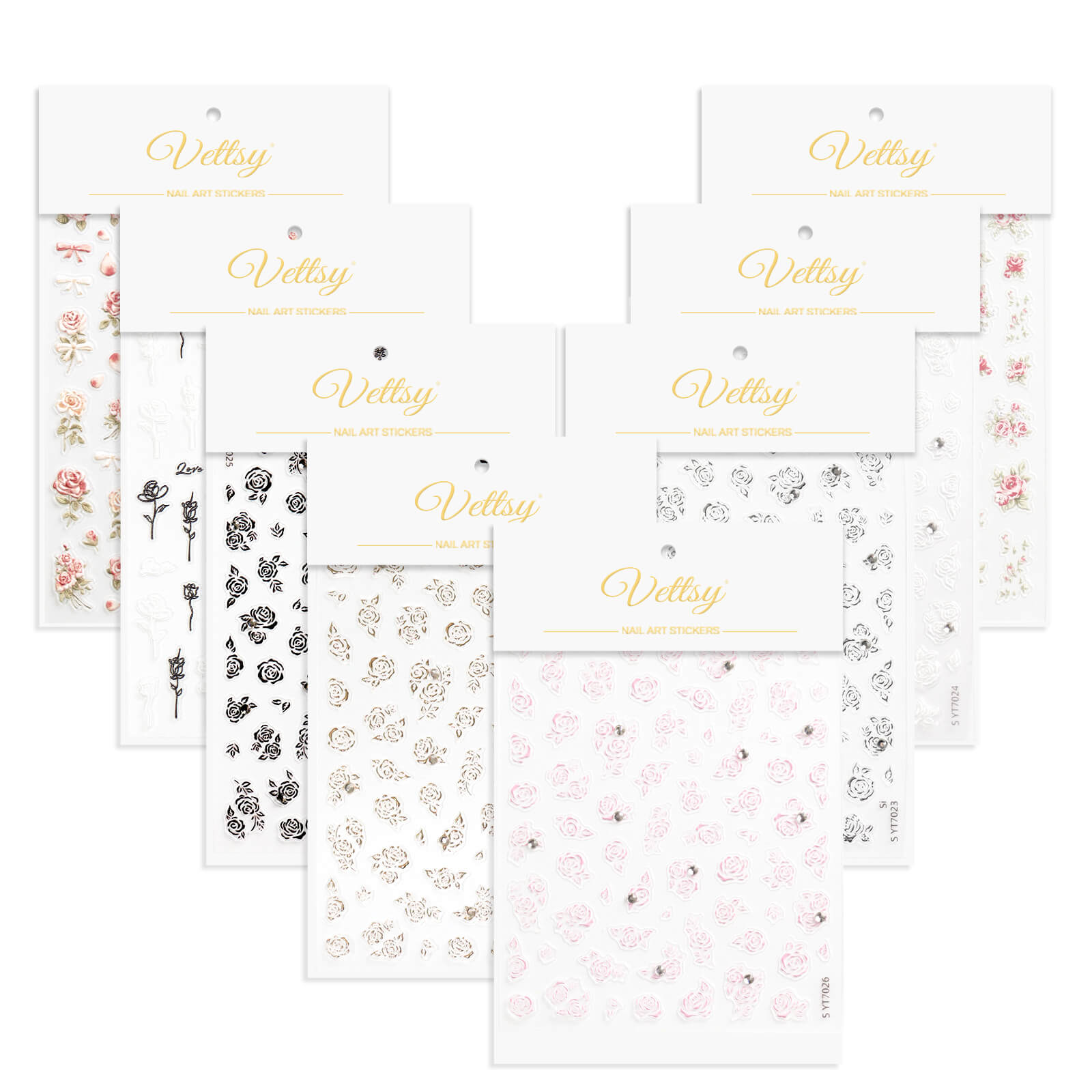 Self-adhesive-Nail-Art-Stickers-Set-Rose