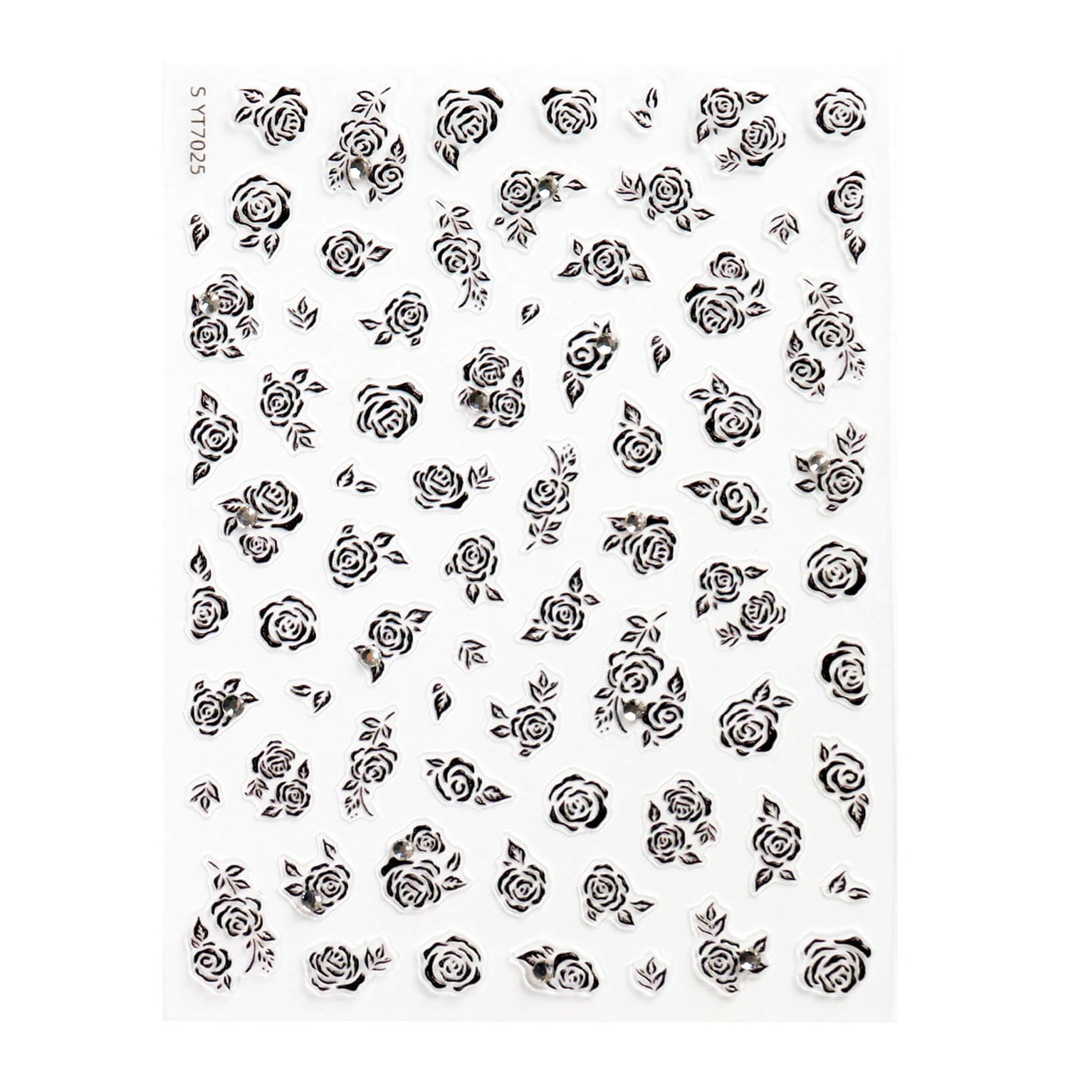 Self-adhesive-Nail-Art-Stickers-black-Rose