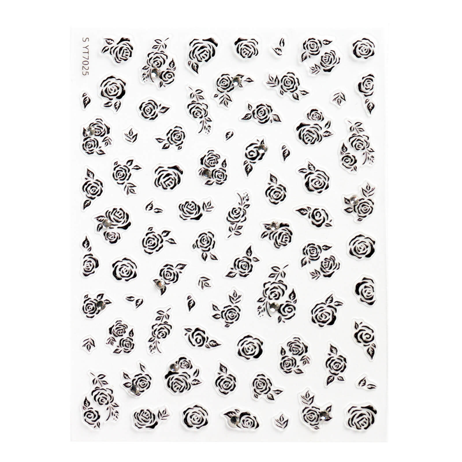 Self-adhesive-Nail-Art-Stickers-black-Rose