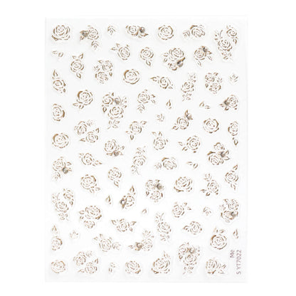 Self-adhesive-Nail-Art-Stickers-gold-Rose