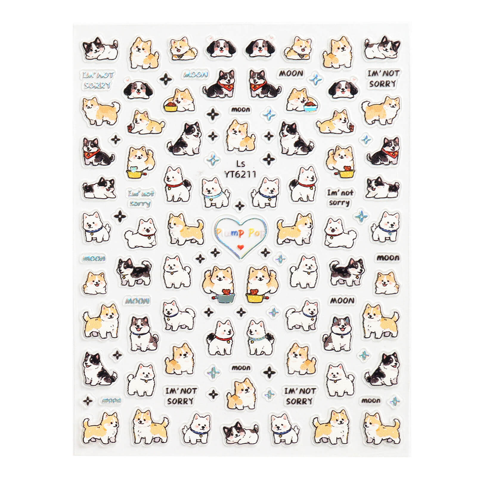 Self-adhesive-Nail-Art-Stickers-laser-dogs