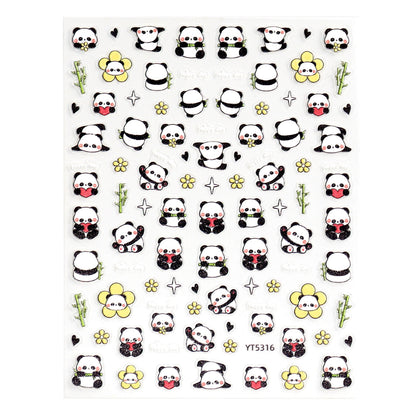 Self-adhesive-Nail-Art-Stickers-panda