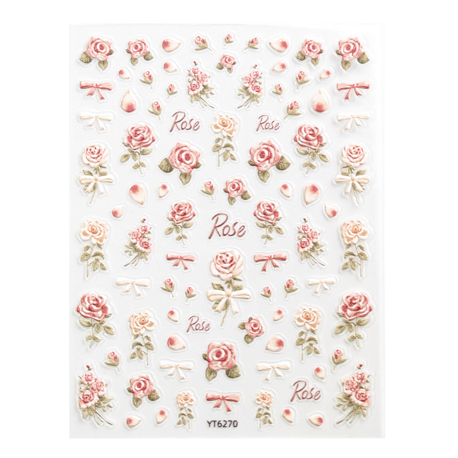 Self-adhesive-Nail-Art-Stickers-retro-Rose
