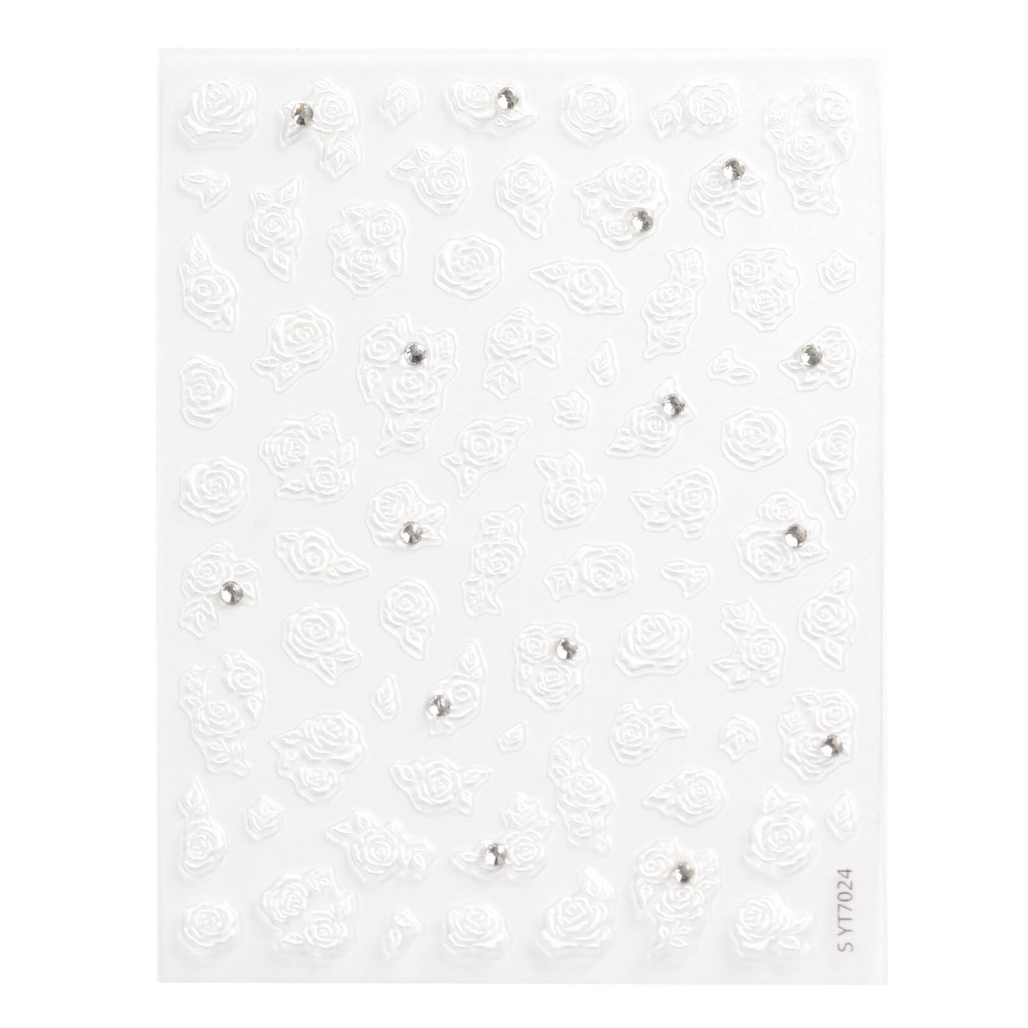 Self-adhesive-Nail-Art-Stickers-white-Rose