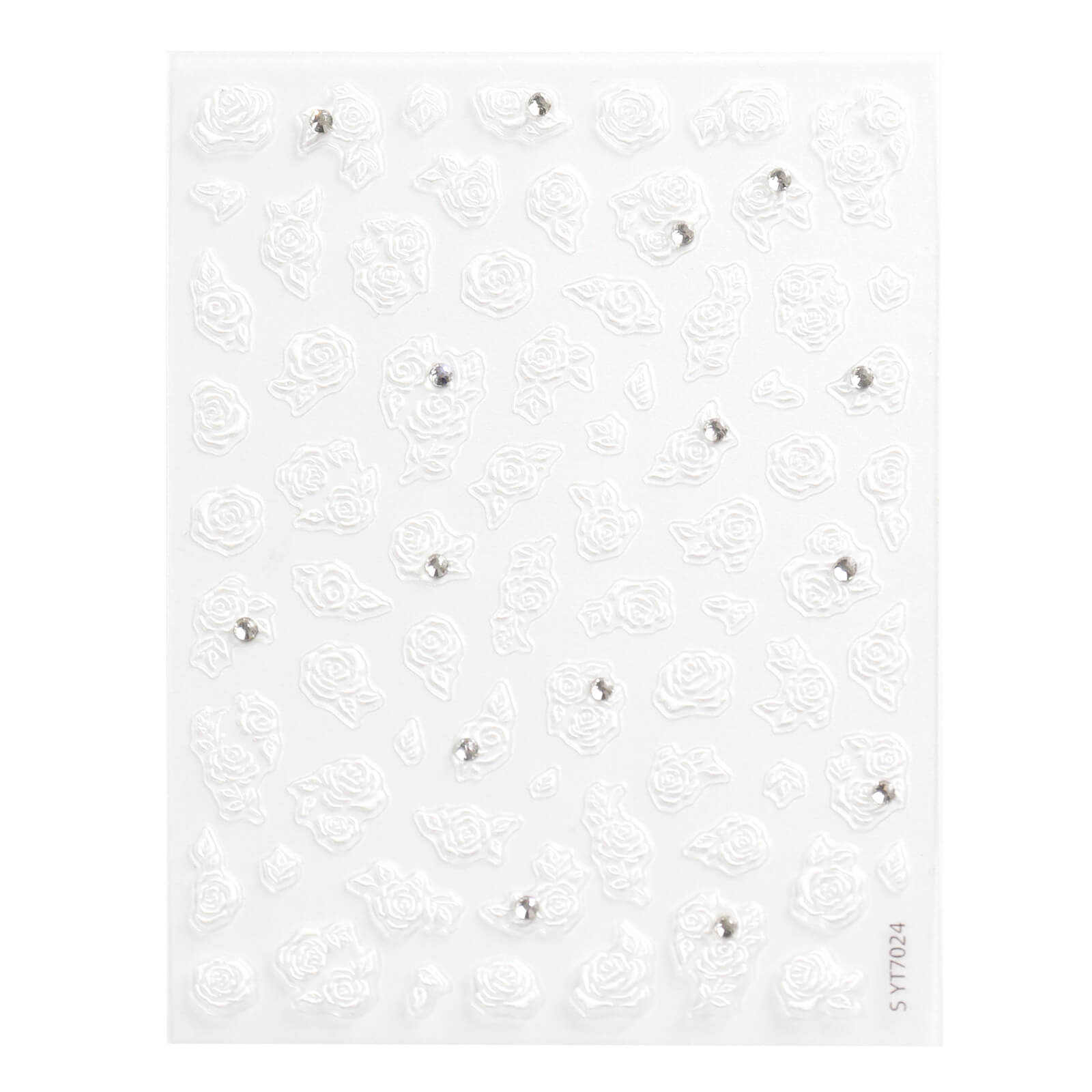 Self-adhesive-Nail-Art-Stickers-white-Rose