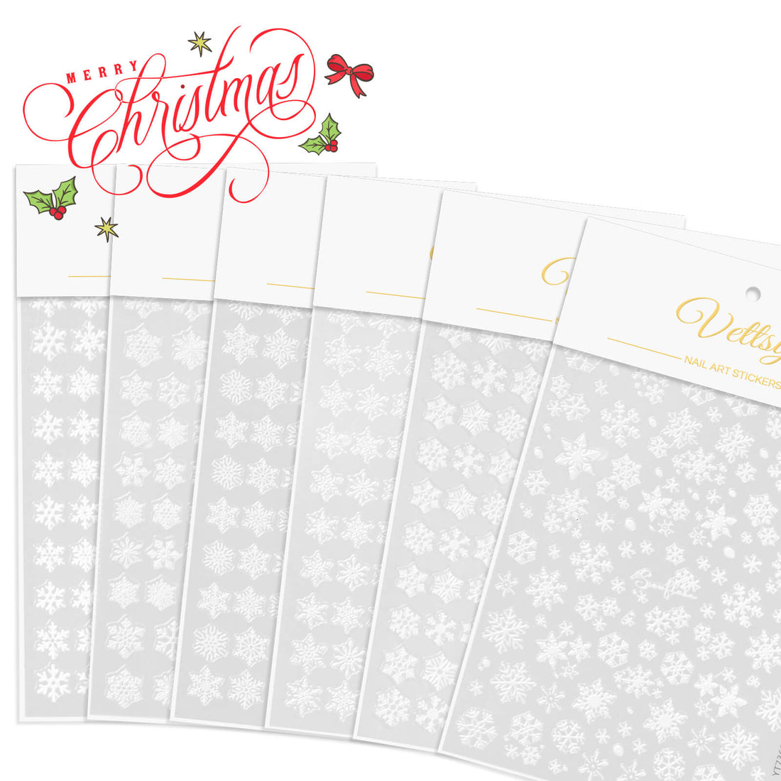 Nail Sticker Set-White Snow