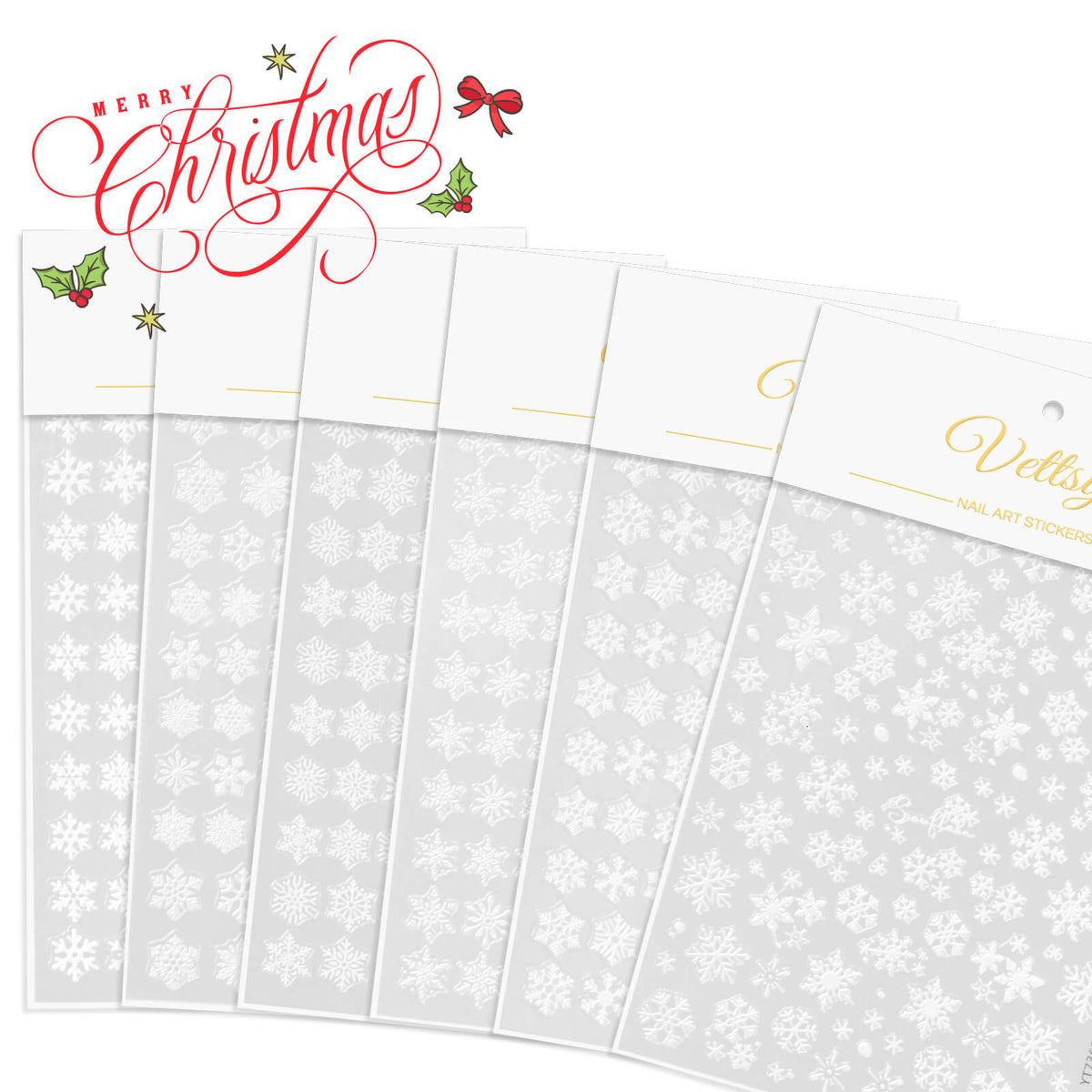 Nail Sticker Set-White Snow