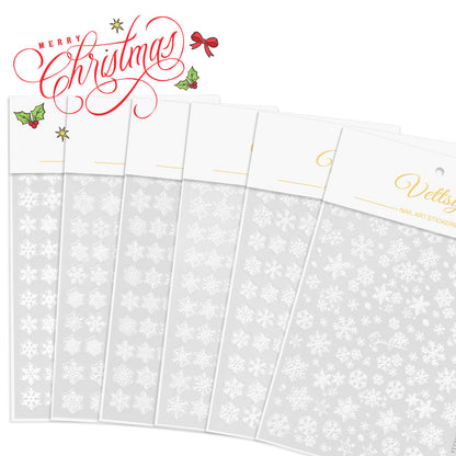 Nail Sticker Set-White Snow