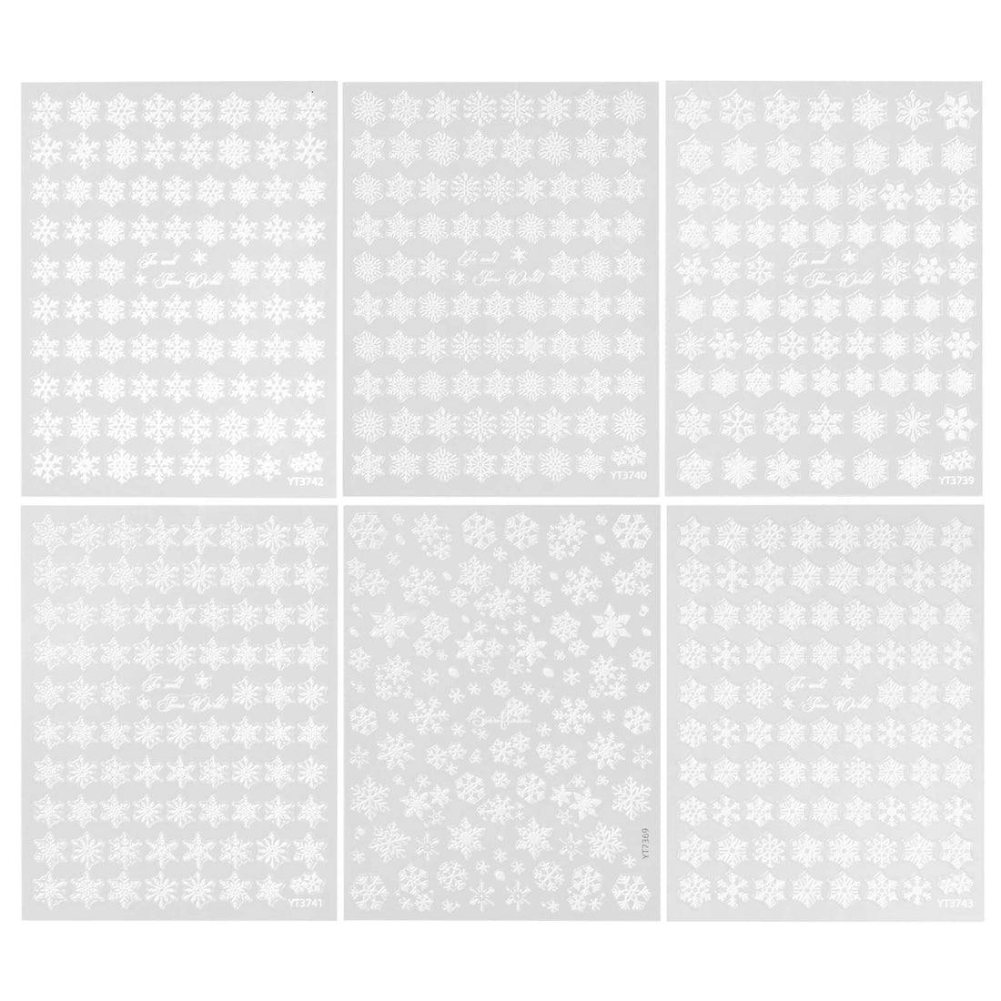 Nail Sticker Set-White Snow