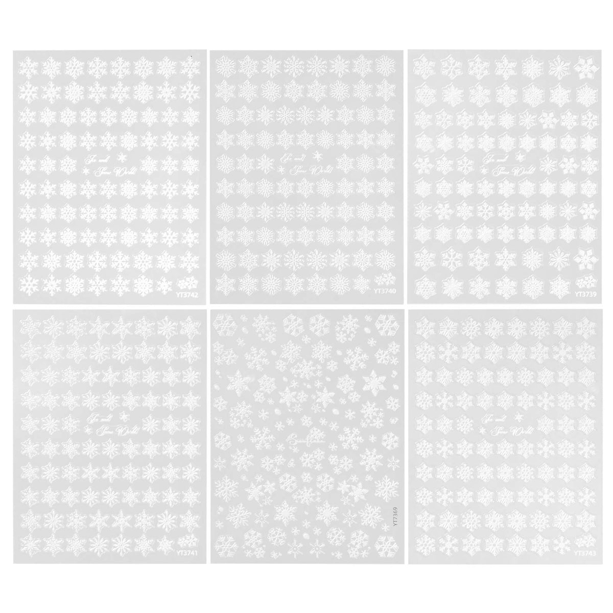 Nail Sticker Set-White Snow