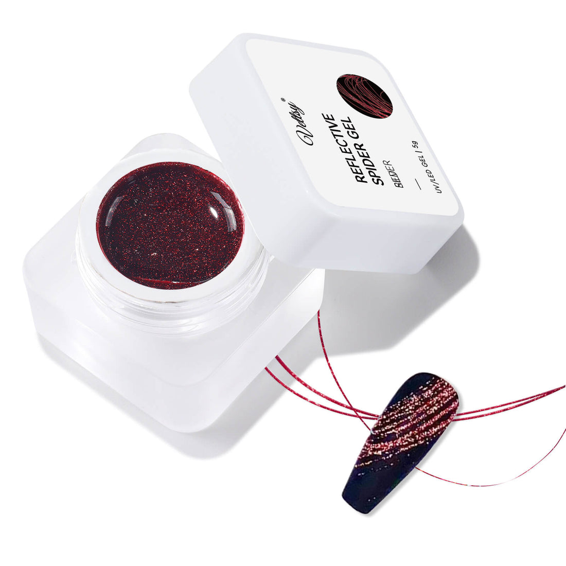 Reflective Spider Gel-Red