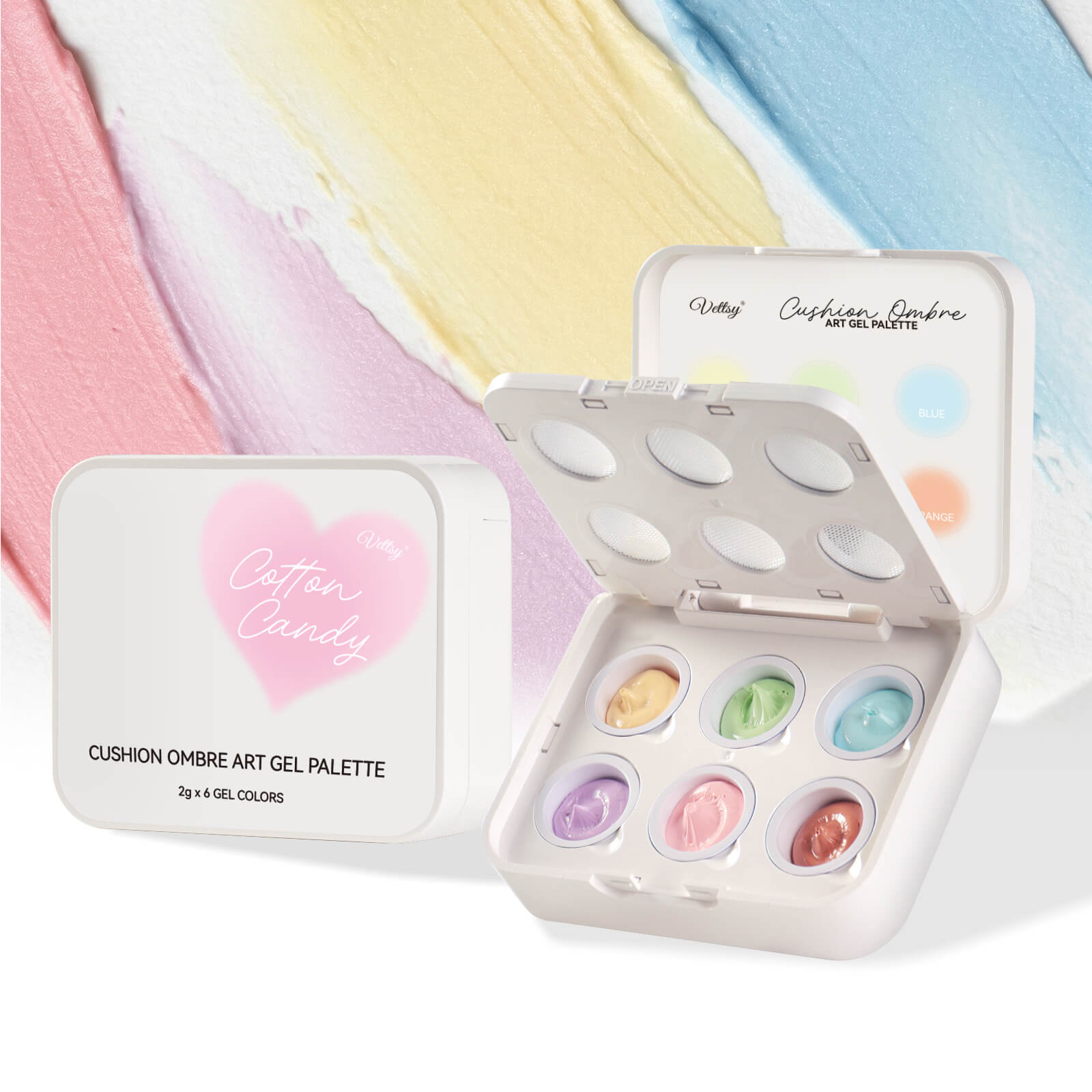 Cushion Ombre Art Gel Palette-Cotton Candy