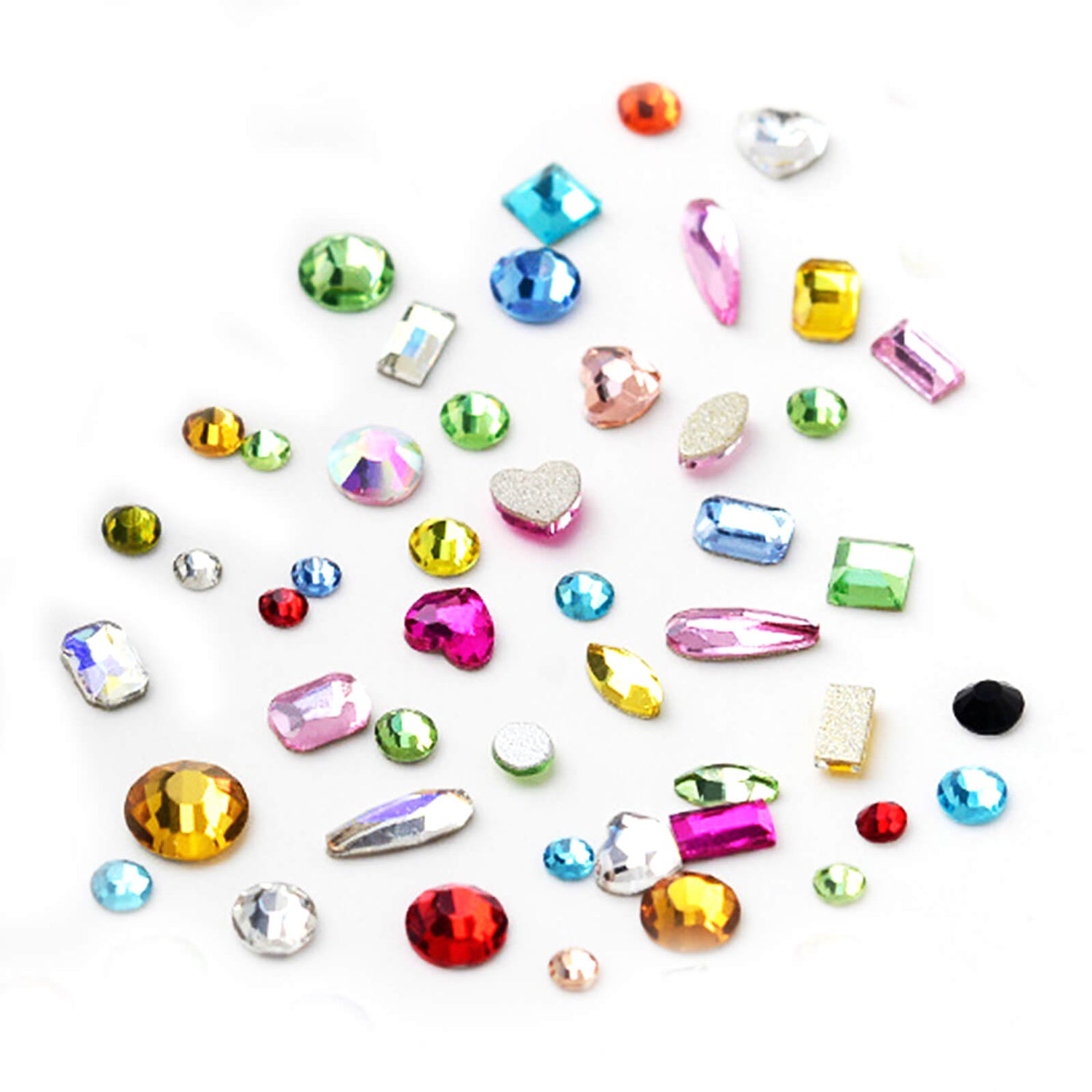 Colorful Shape Rhinestone Different Sized Colorful Nail Art Rhinestone Set – Vettsy