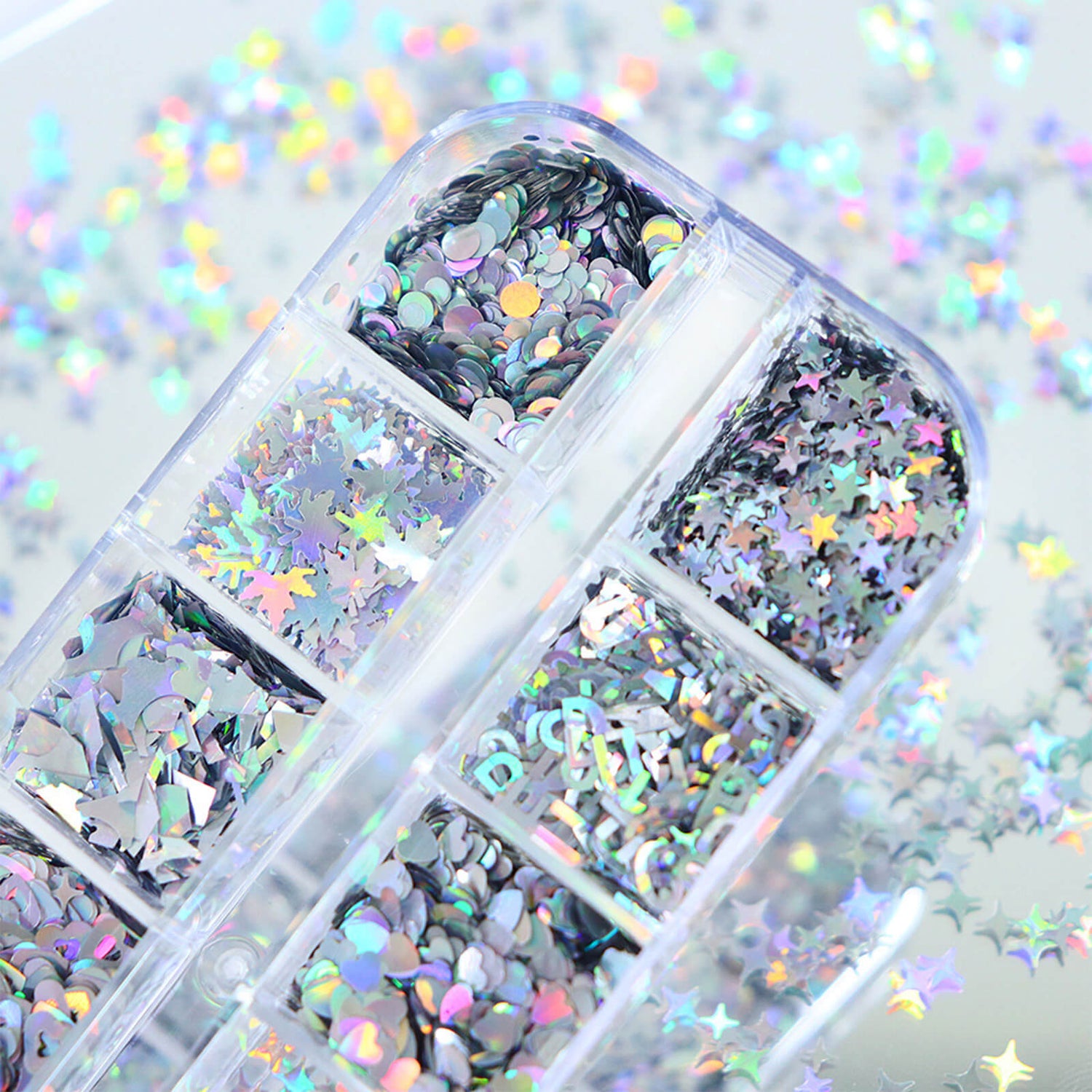 colorful-shiny-flakes-holo-nail-art-glitters-show