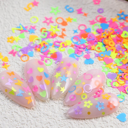 colorful-summer-flakes-neon-nail-art-glitters-show