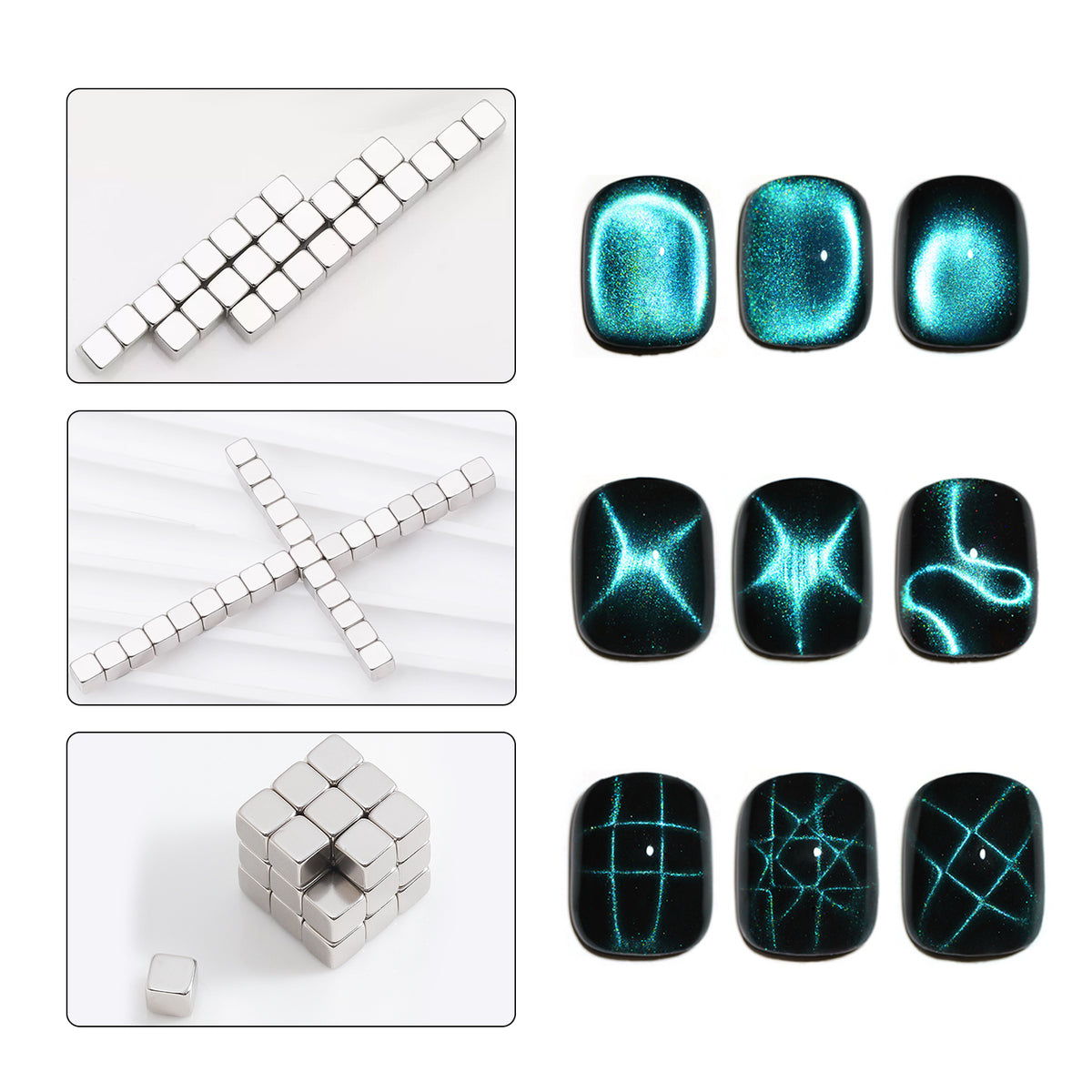 Cat Eye Computer Magnets Multifunctional Cats Eye Effect Tool Cube Cat Eye Magnet – Vettsy