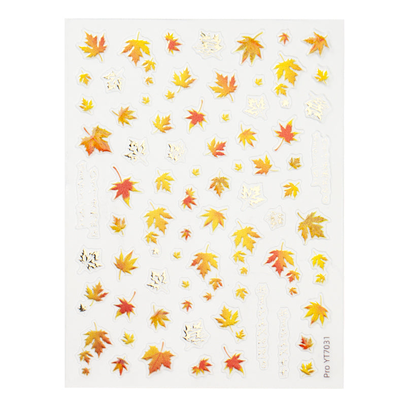 fall-nail-sticker-gold-maple-leaves