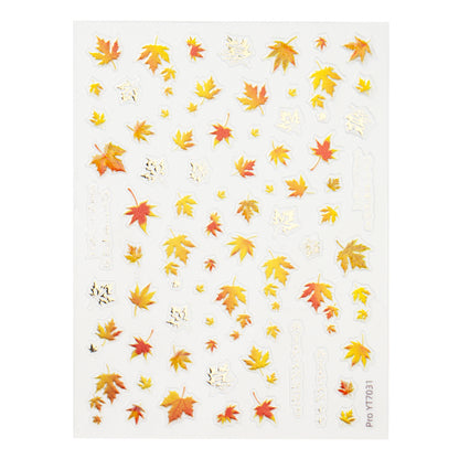 fall-nail-sticker-gold-maple-leaves