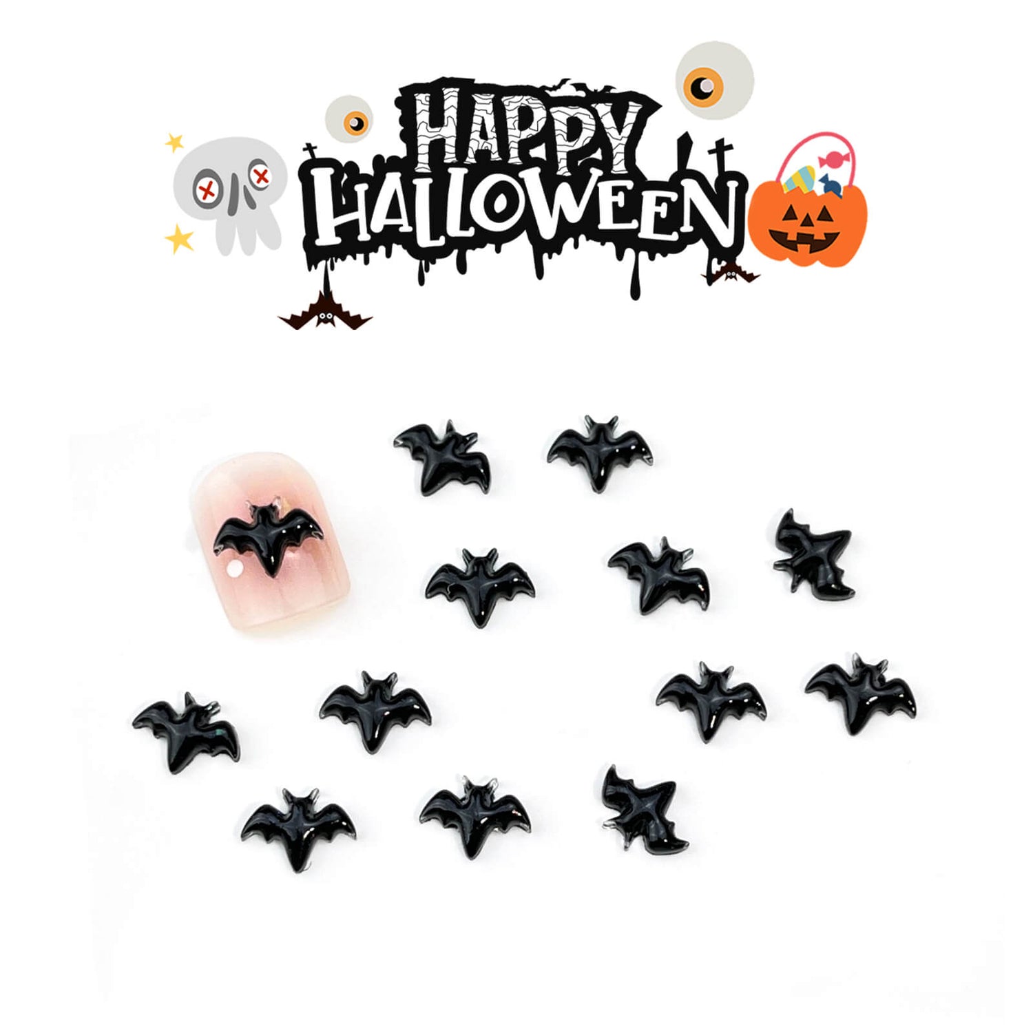 halloween-black-bat-nail-art-charms-set