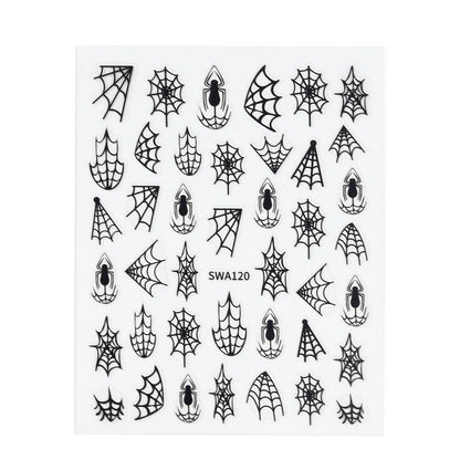 halloween-nail-sticker-colorful-black-spiderweb