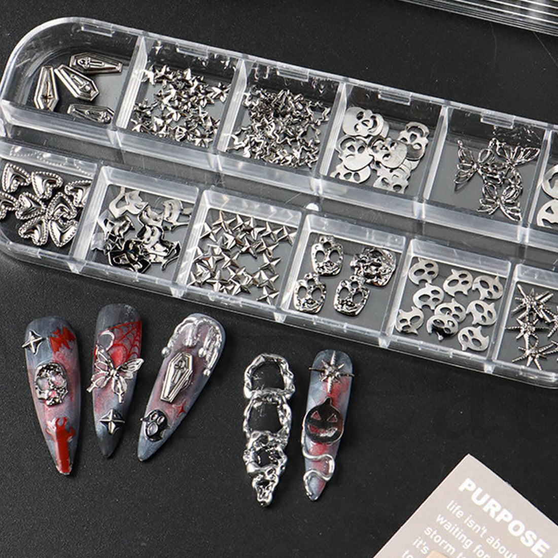 halloween-scary-nails-decorations-metal-nail-art-charm