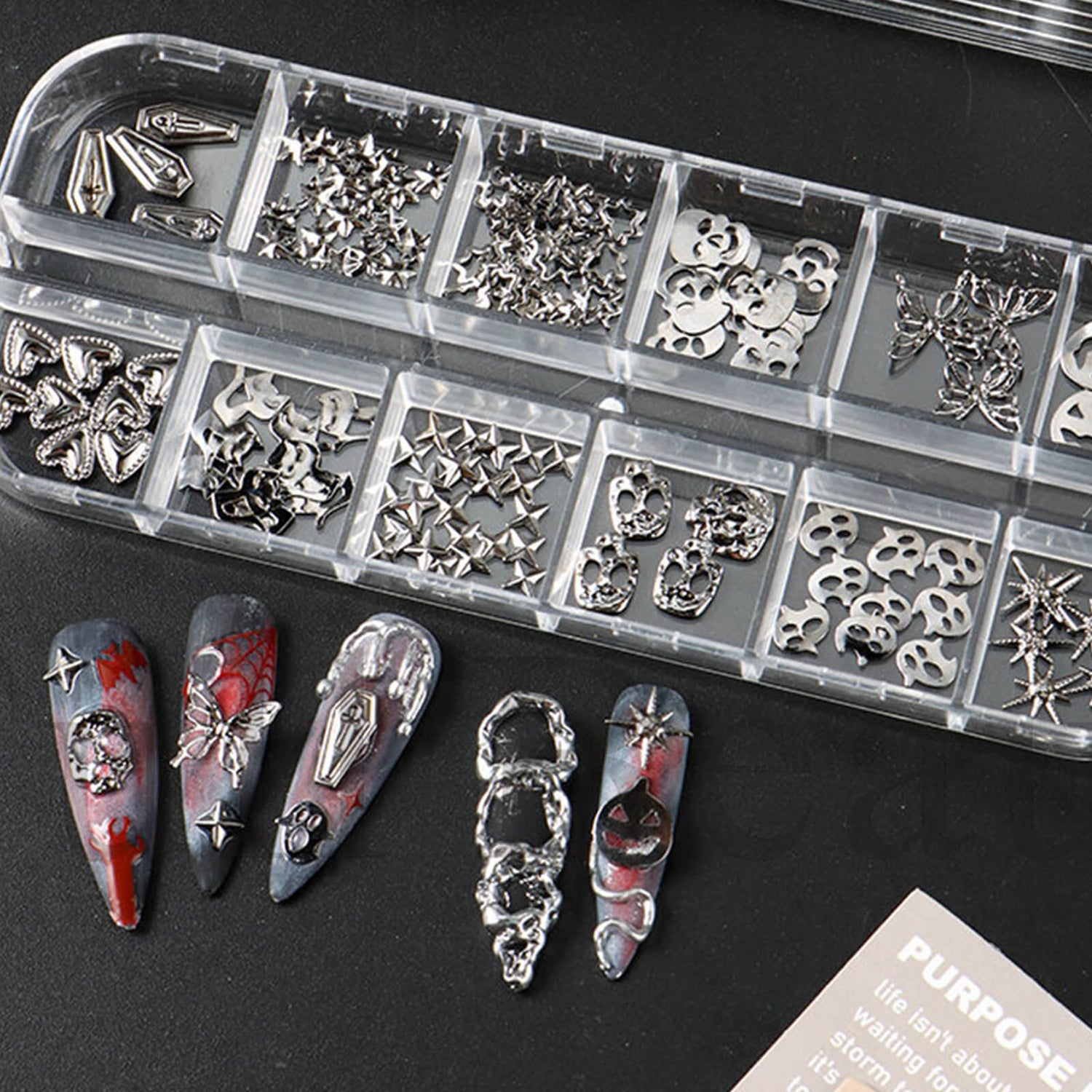halloween-scary-nails-decorations-metal-nail-art-charm