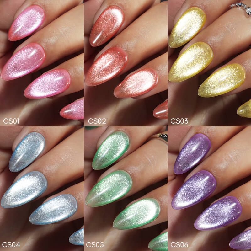 Hema-Free Coral Candy Shop Cat Eye Gel Nail Polish-CP02 | Vettsy