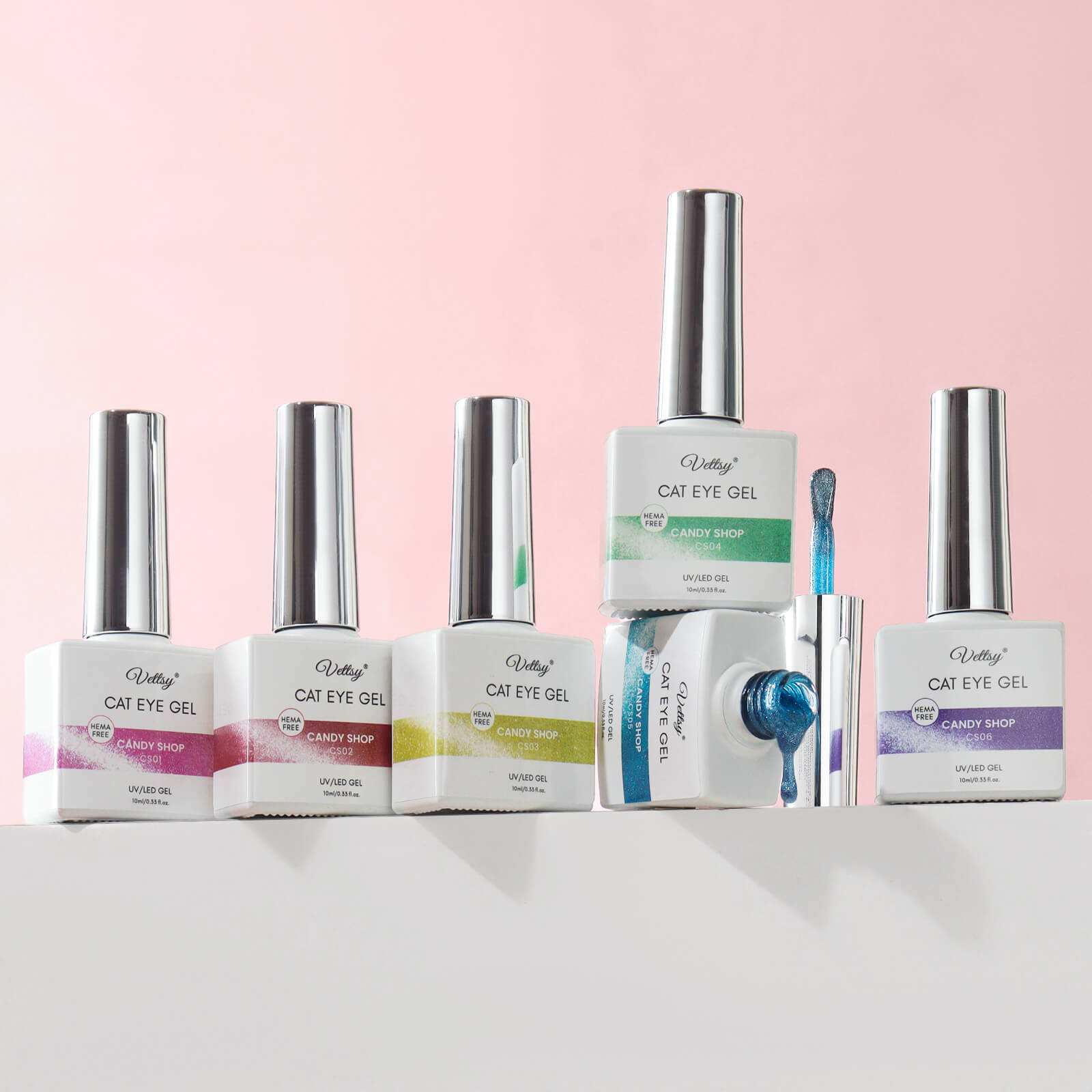 Hema-Free Cat Eye Gel Nail Polish Set-Candy Shop | Vettsy