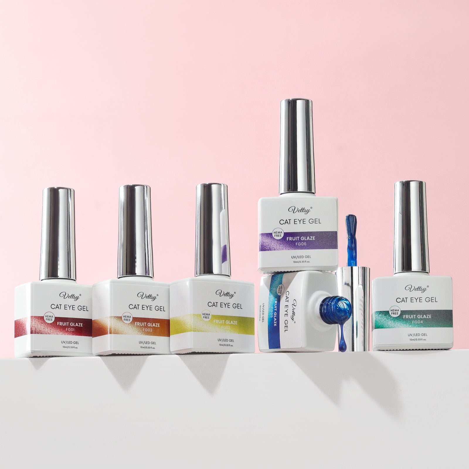 Hema-Free Cat Eye Gel Nail Polish Set-Fruit Glaze | Vettsy