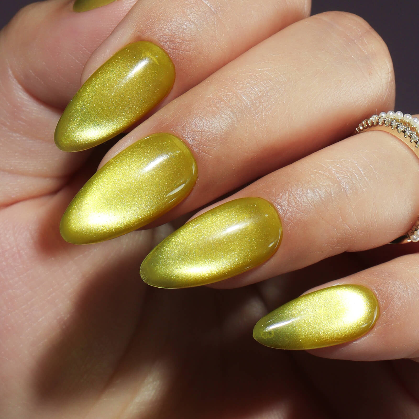 Hema-Free Lemon Yellow Fruit Glaze Cat Eye Gel Nail Polish-FG03