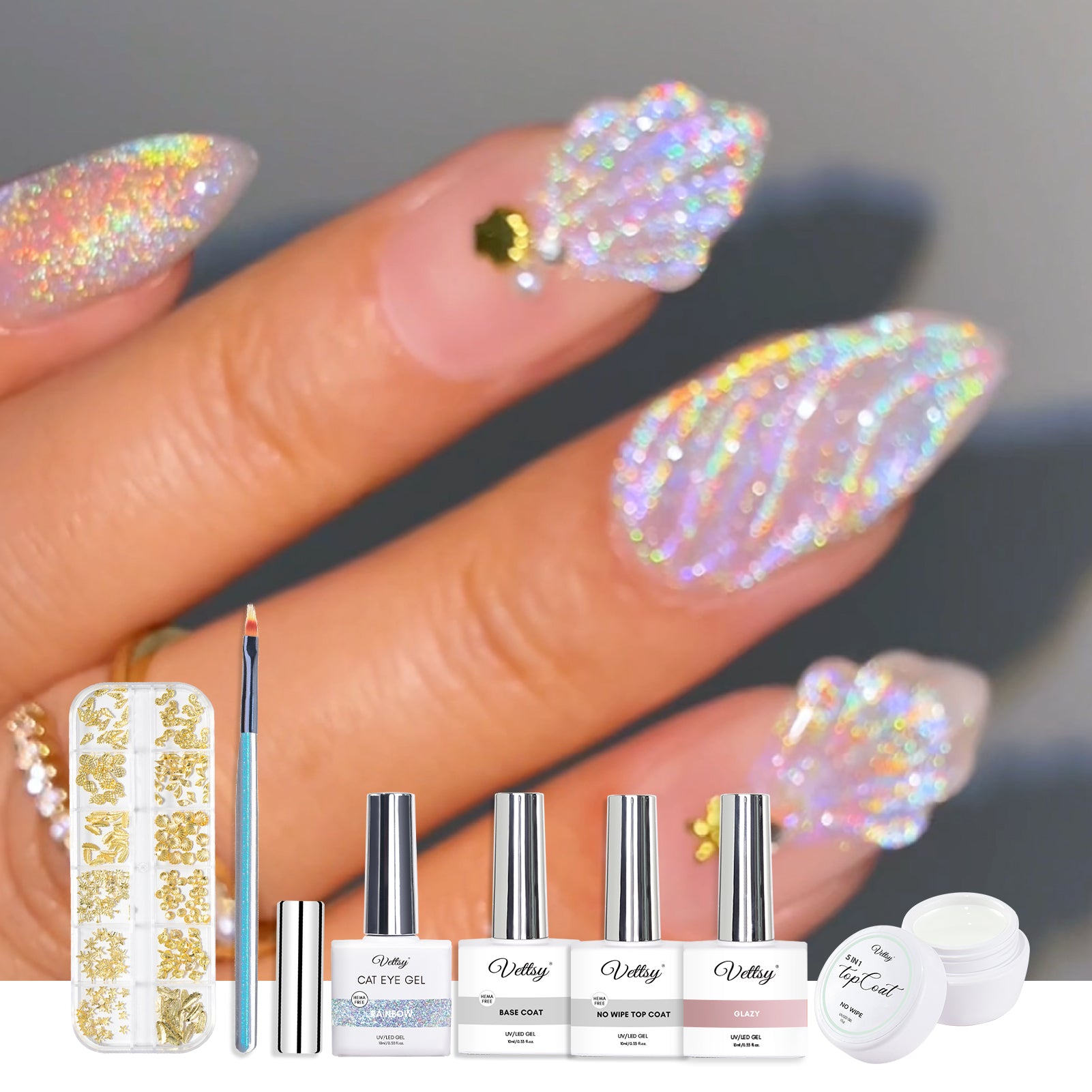 2025 Holographic 3D Nails That Wow