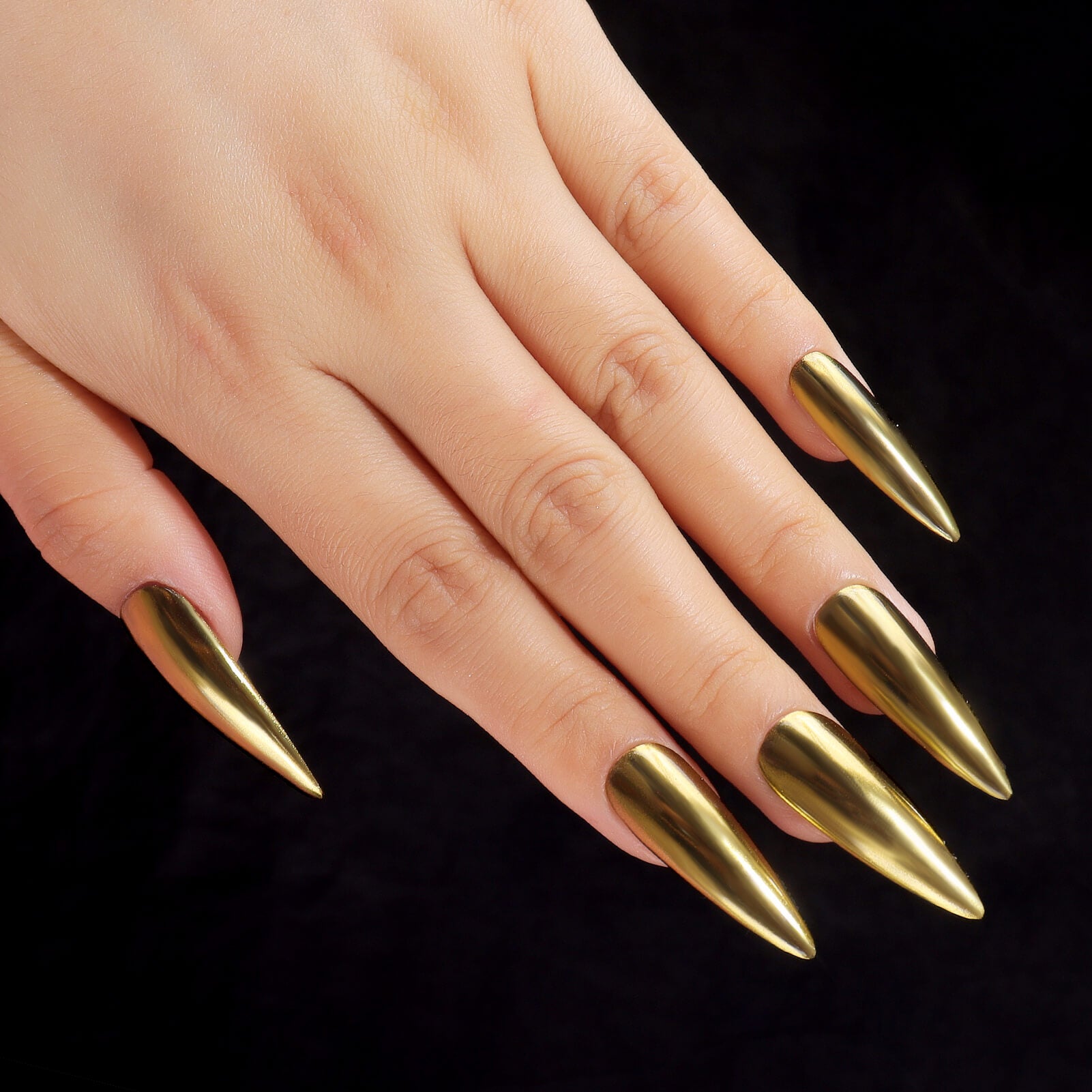 The Nails Baes Chrome Gold Metallic Chrome Powder for nails Nail Art Design  (Gold)