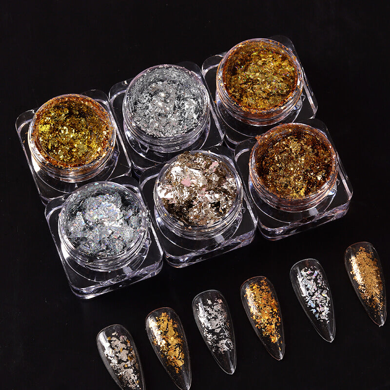 nail-art-foil-flakes-gold-set