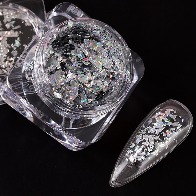 nail-art-foil-flakes-laser-silver