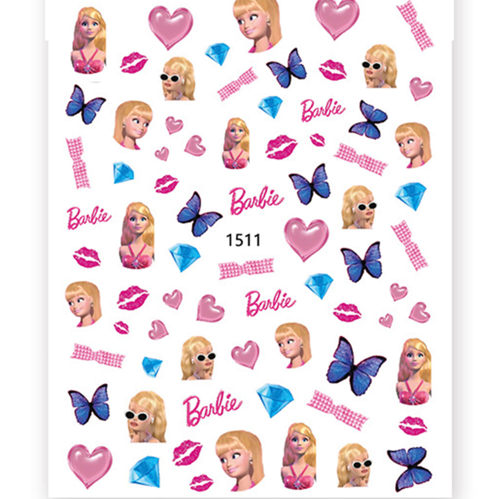 Vettsy Nail Art Stickers-Barbie 1511