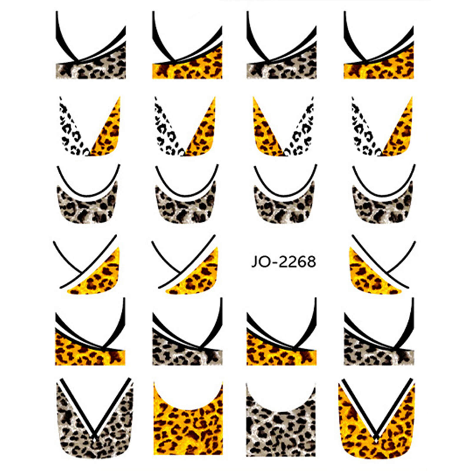 Square Short False Nail Brown Leopard Print Press on Nails for Nail Art  24pcs | eBay