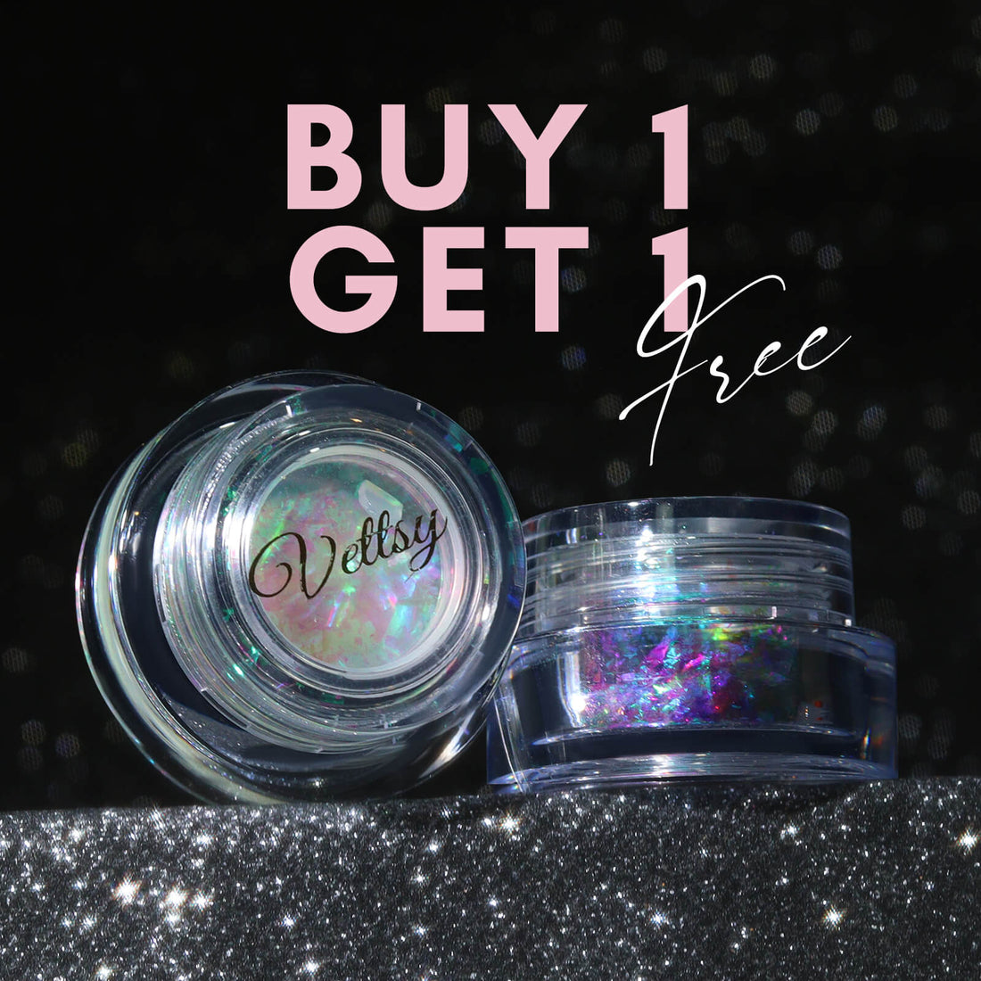 Juego de purpurina para uñas, ópalo