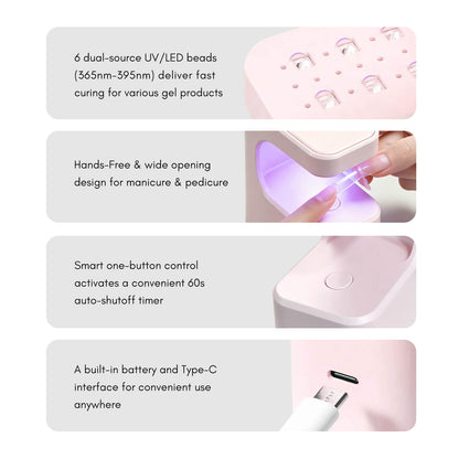 pink-mini-cordless-uv-led-nail-lamp-features