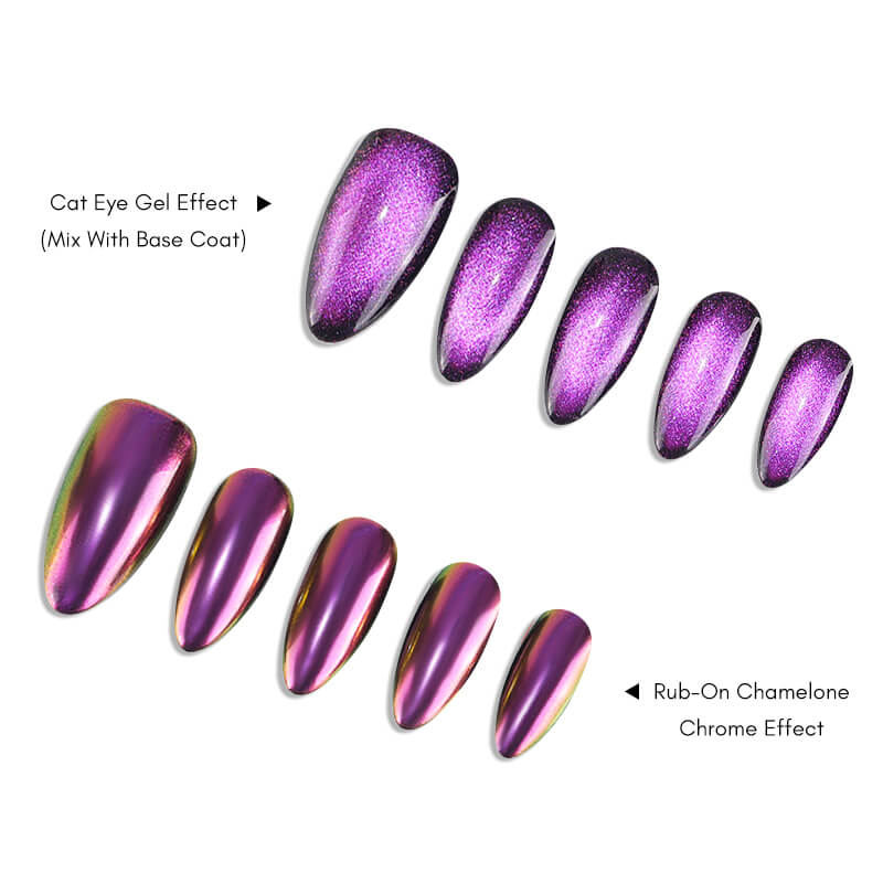 Solid Pigment - Chrome Rub-On Nail Art - UniChrome Palette