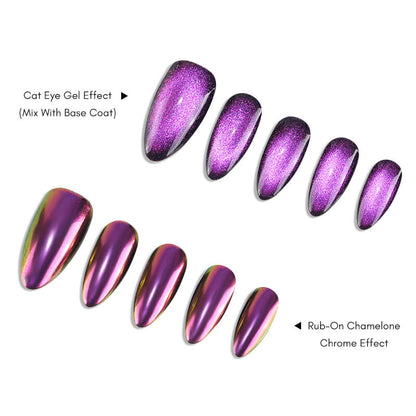    purple-magnetic-cat-eye-chrome-Powder