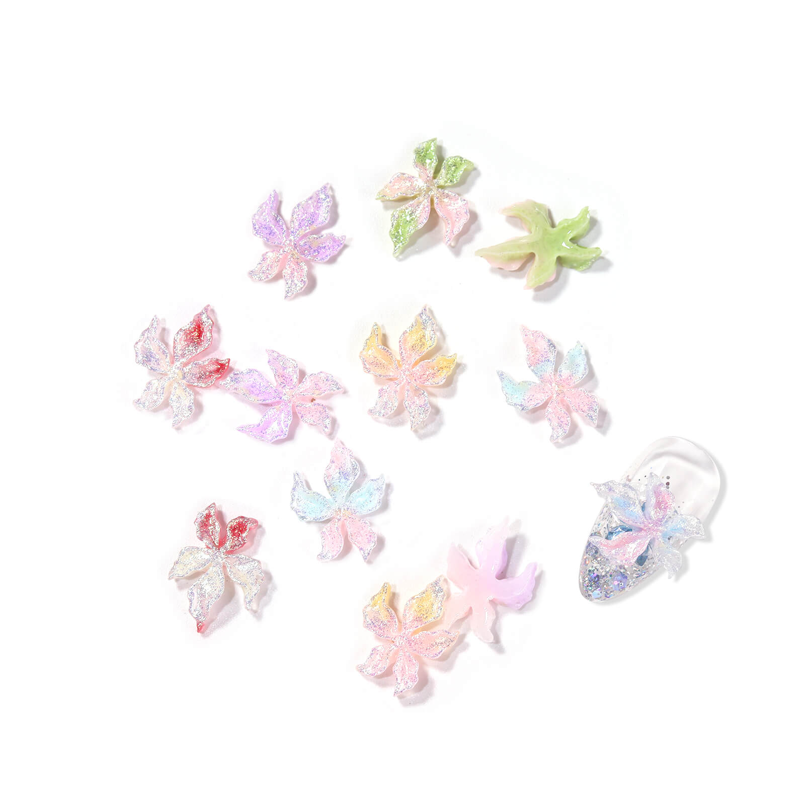 Soft 3D Flower Nail Charms
