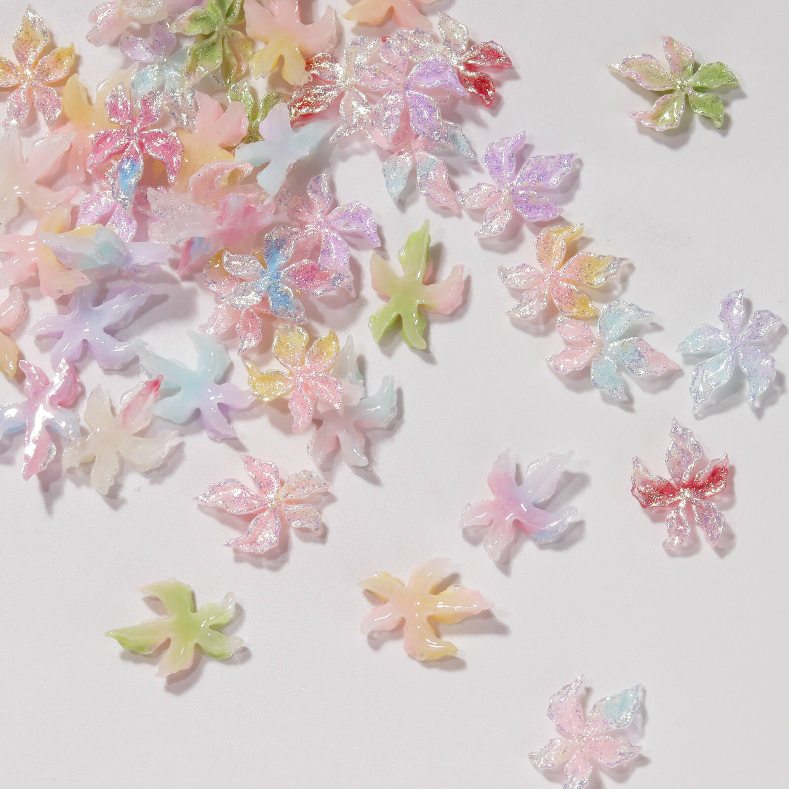 Soft 3D Flower Nail Charms