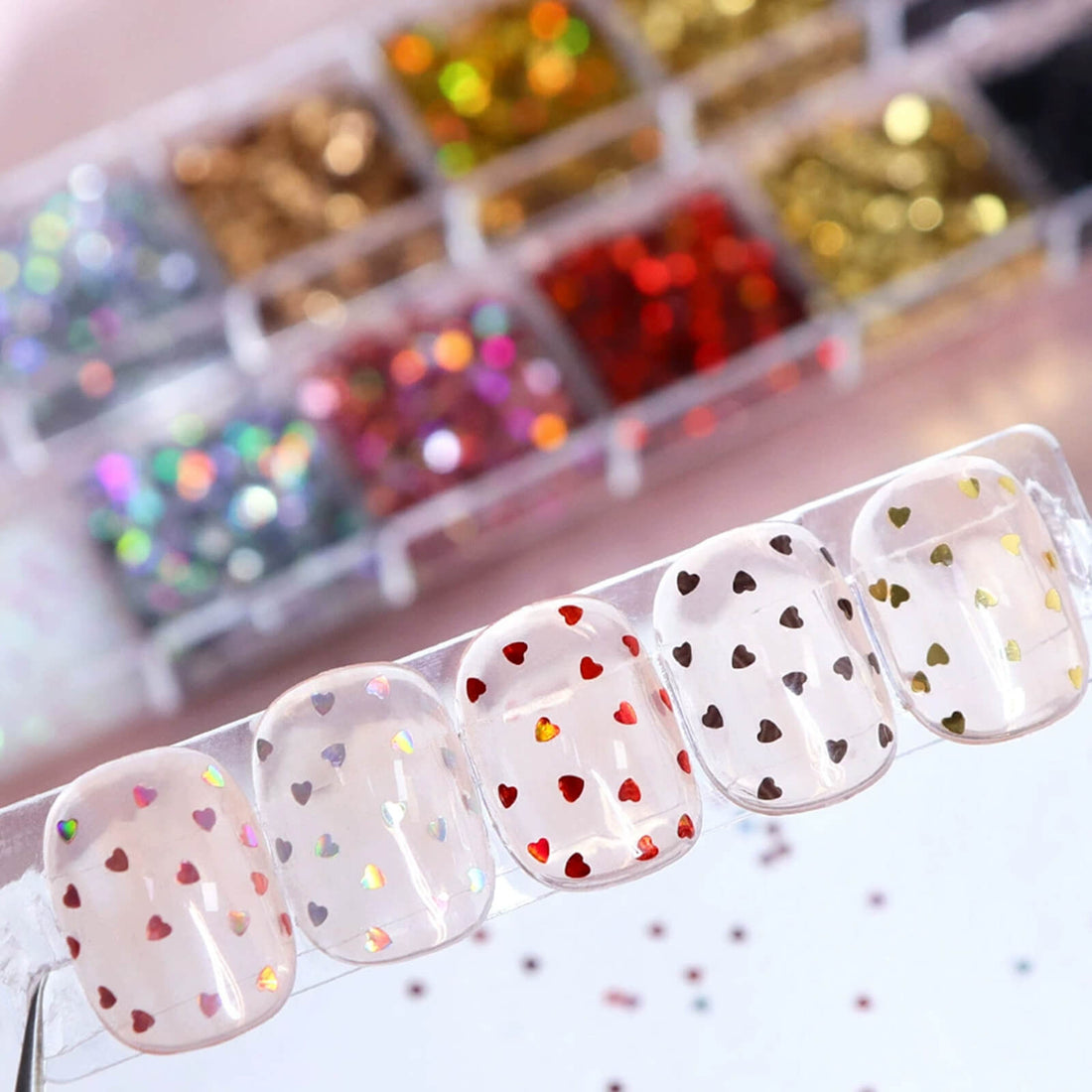 star-heart-nail-glitters-set-mini-show