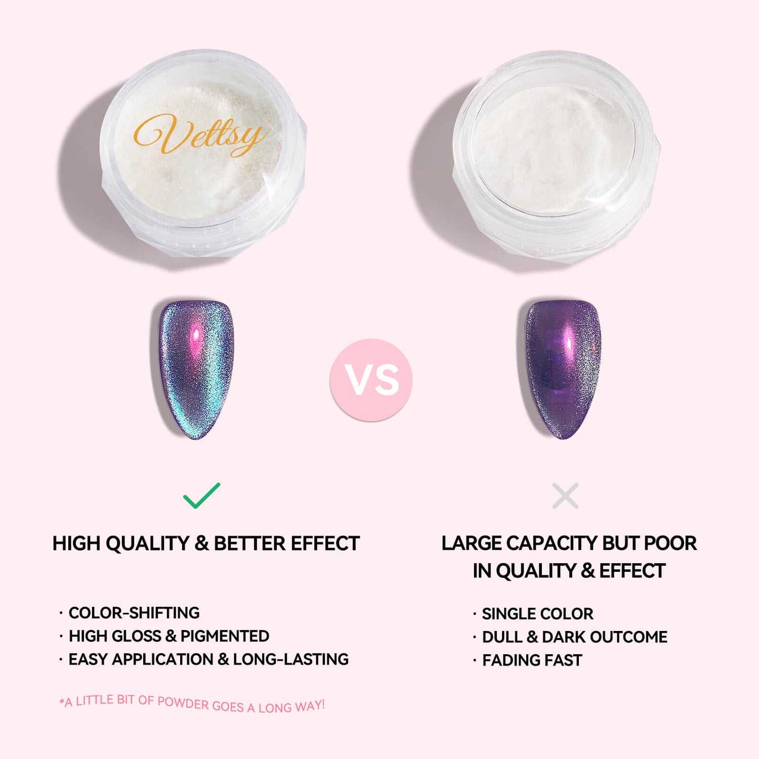 Juego de polvos de uñas de sirena