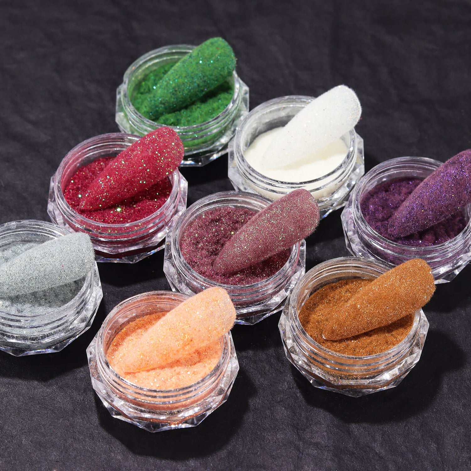 Fuzzy Flocking Velvet Nail Dust Colorful Nail Art Chrome Pigment Decors  Powder