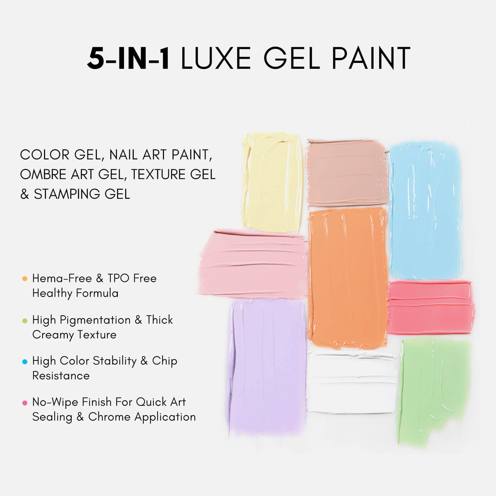 Hema-Free 5 in 1 Painting Gel Polish 24-Color Gel Paint Palette