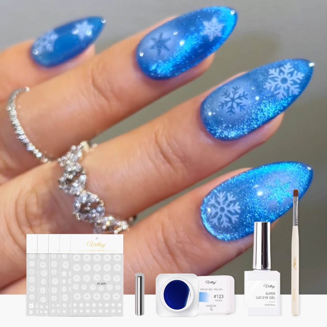vettsy-iced-blue-snowflakes-cat-eye-nail-art-basic-kit