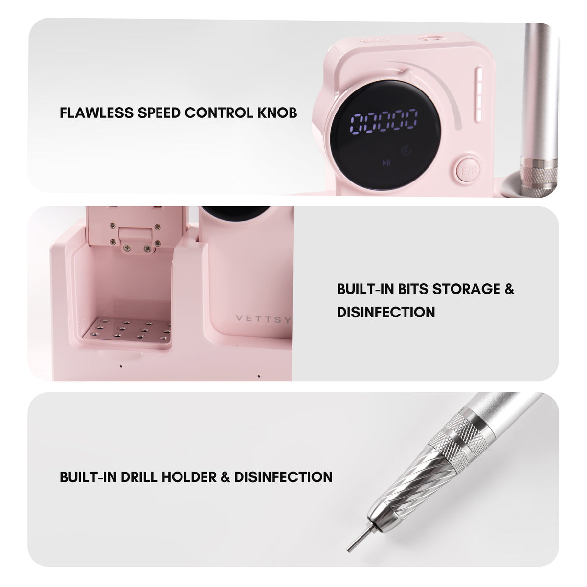 vettsy-professional-nail-drill-pink-display